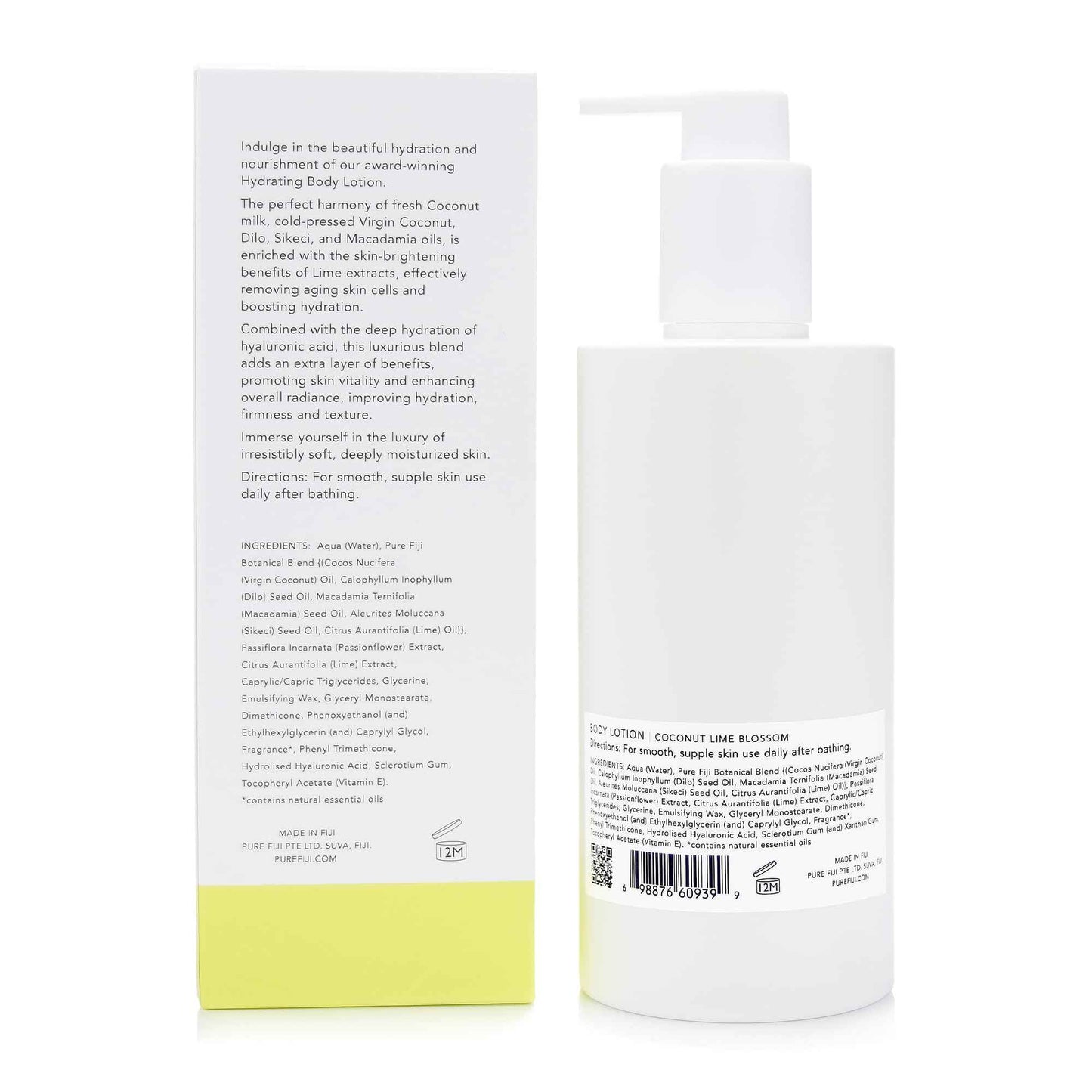 PURE FIJI Hydrating Body Lotion, Coconut Lime Blossom (10.14 Fl.Oz /300ml)