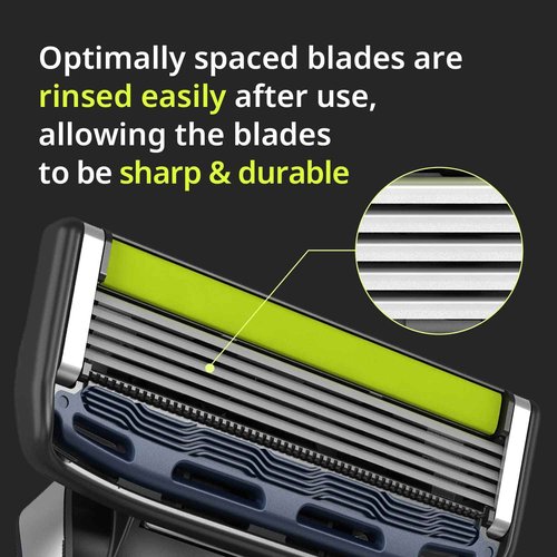 Dorco Pace 5 Pro Razors - Shaving System For Men with Trimmer - 16 Refill Cartridge Set