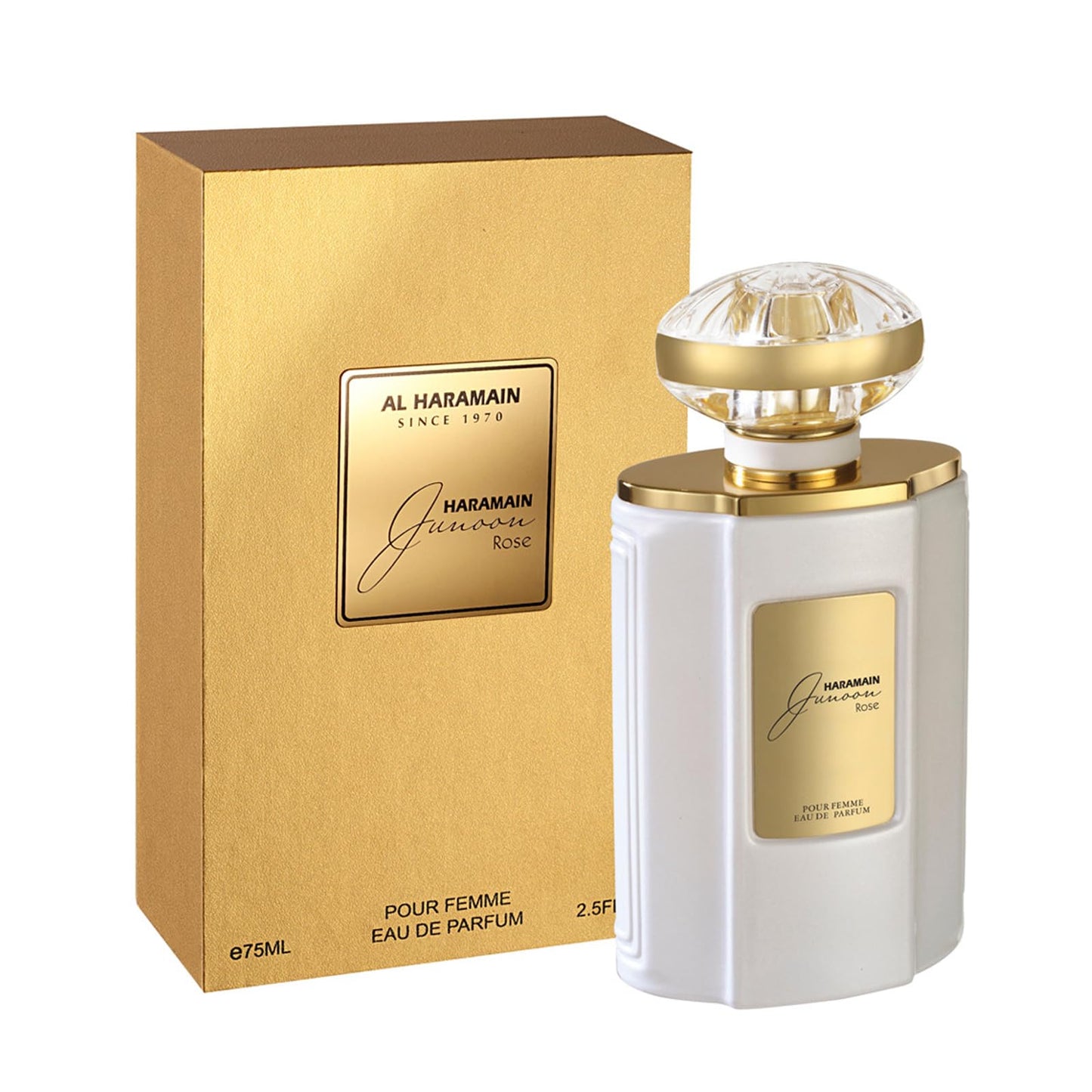 Al Haramain Junoon Rose - Arabian Perfume for Women - Long Lasting Perfume for Women - Floral Fragrances - Eau de Parfum for Women - 2.5 oz