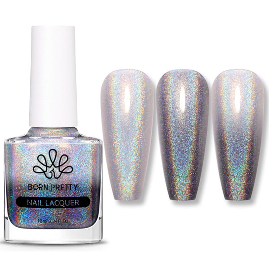 Born Pretty Black Holographic Series and Thermal Sensitive series Effect Beautiful nail polish Nail Art Varnish 10ML