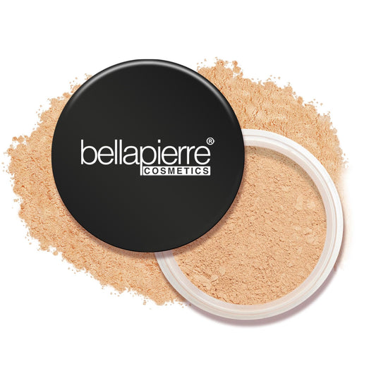 bellapierre Mineral Foundation SPF 15 - Loose Powder | Vegan & Cruelty Free | Full Coverage | Hypoallergenic & Safe for All Skin Types | Oil & Talc Free - 0.32 Oz - Latte