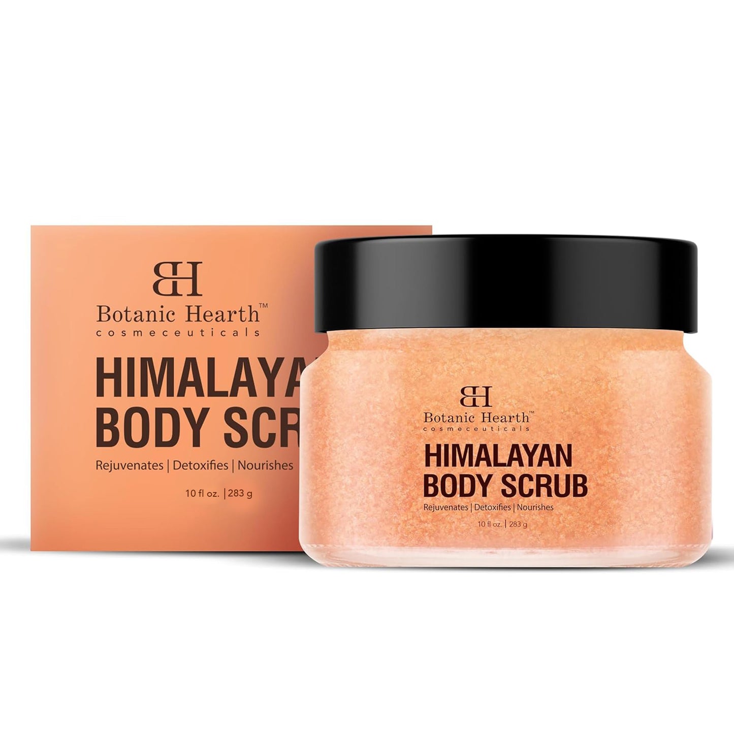 Botanic Hearth Himalayan Salt Body Scrub with Lychee Oil, Exfoliating Body Scrub act as Body Exfoliator & helps with Moisturizing Skin, Acne, Cellulite, Dead Skin Scars, Wrinkles 10 oz