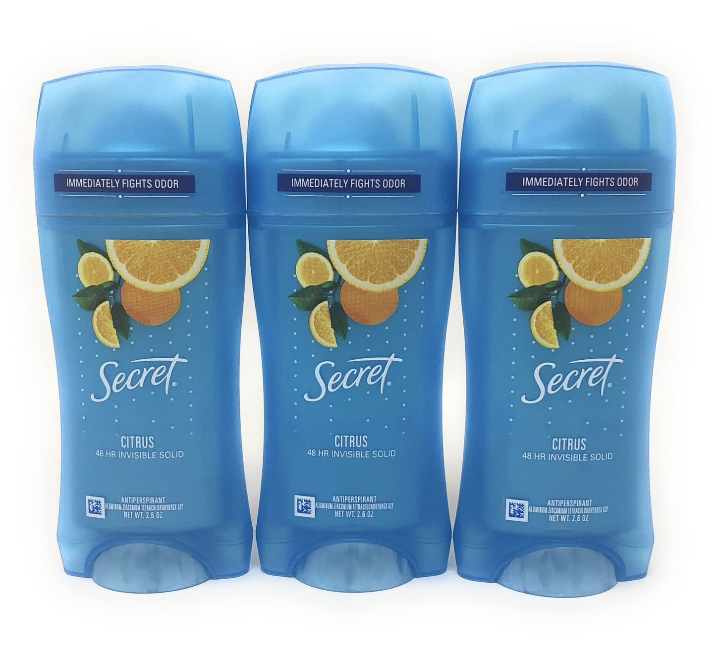 Secret Invisible Solid Antiperspirant & Deodorant, Hawaii Citrus Breeze 2.60 oz (Pack of 3)