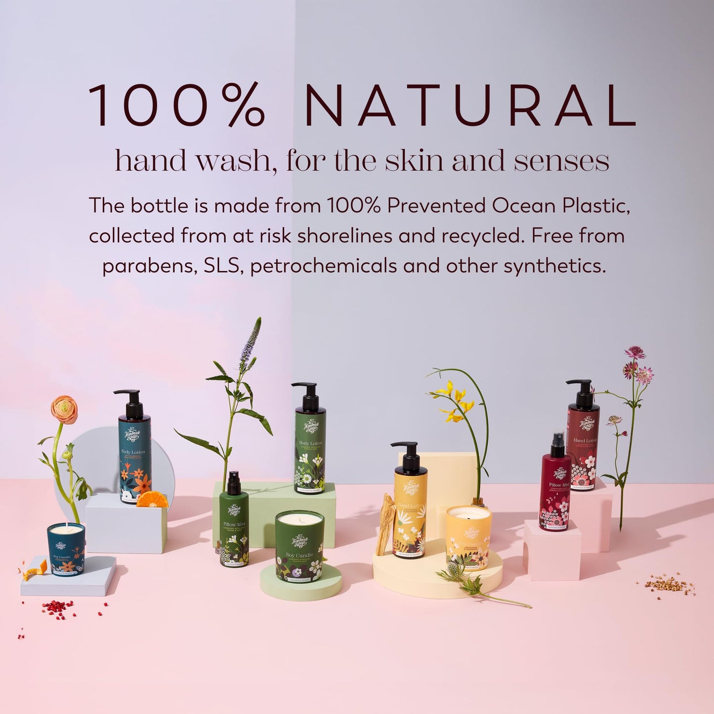 The Handmade Soap Company Hand Wash, Coriander Seed, Geranium, & Vetiver Liquid Hand Soap, Natural Liquid Soap, Moisturizing Hand Soap, Cruelty Free & Vegan Hand Soap, 10 fl oz