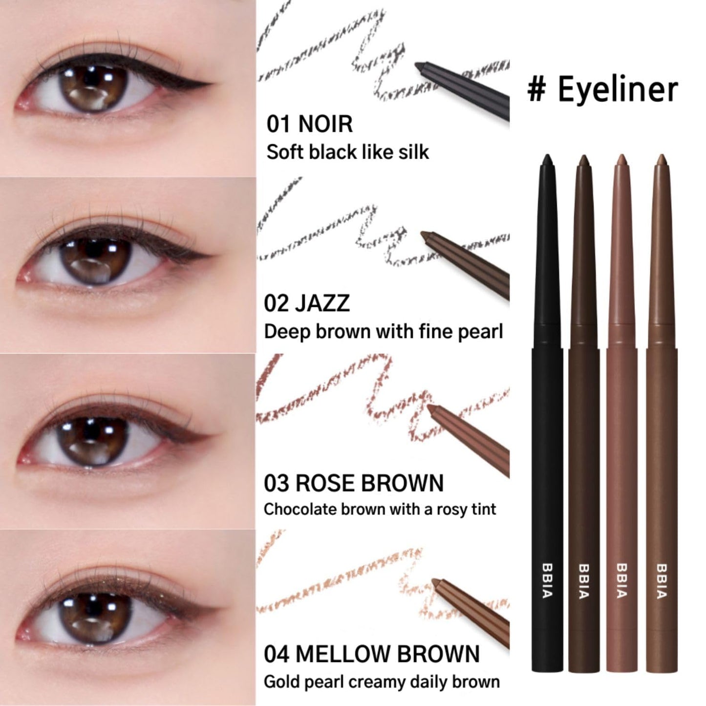 BBIA Last Auto Gel Eyeliner 17 Color – Multi-Use Longwear & Waterproof Mechanical Eye Liner Easy Drawing with Smooth Texture Smudge-Resistant Shadow & Glitter Vegan Korea Eye Makeup (09 ROSE GOLD)