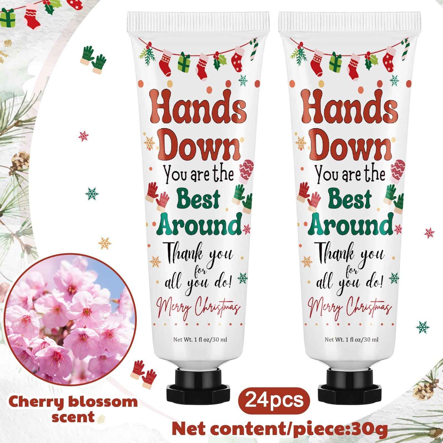 Loopeer 24 Pcs Christmas Hand Cream Set Bulk Mini Lotion Gift for Women, Beauty Advent Calendar 2025 Travel Size Hand Lotion for Dry Cracked Hands, Xmas Stocking Stuffer for Mom Employee Coworker