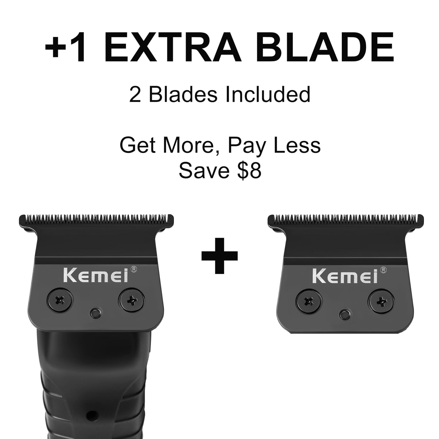 KEMEI Hair Trimmer for Men, Professional Hair Clippers Cordless Beard Trimmers for Barbers T Blade Zero Gap Trimmer KM-2299 with 2299 Replacement Blade.