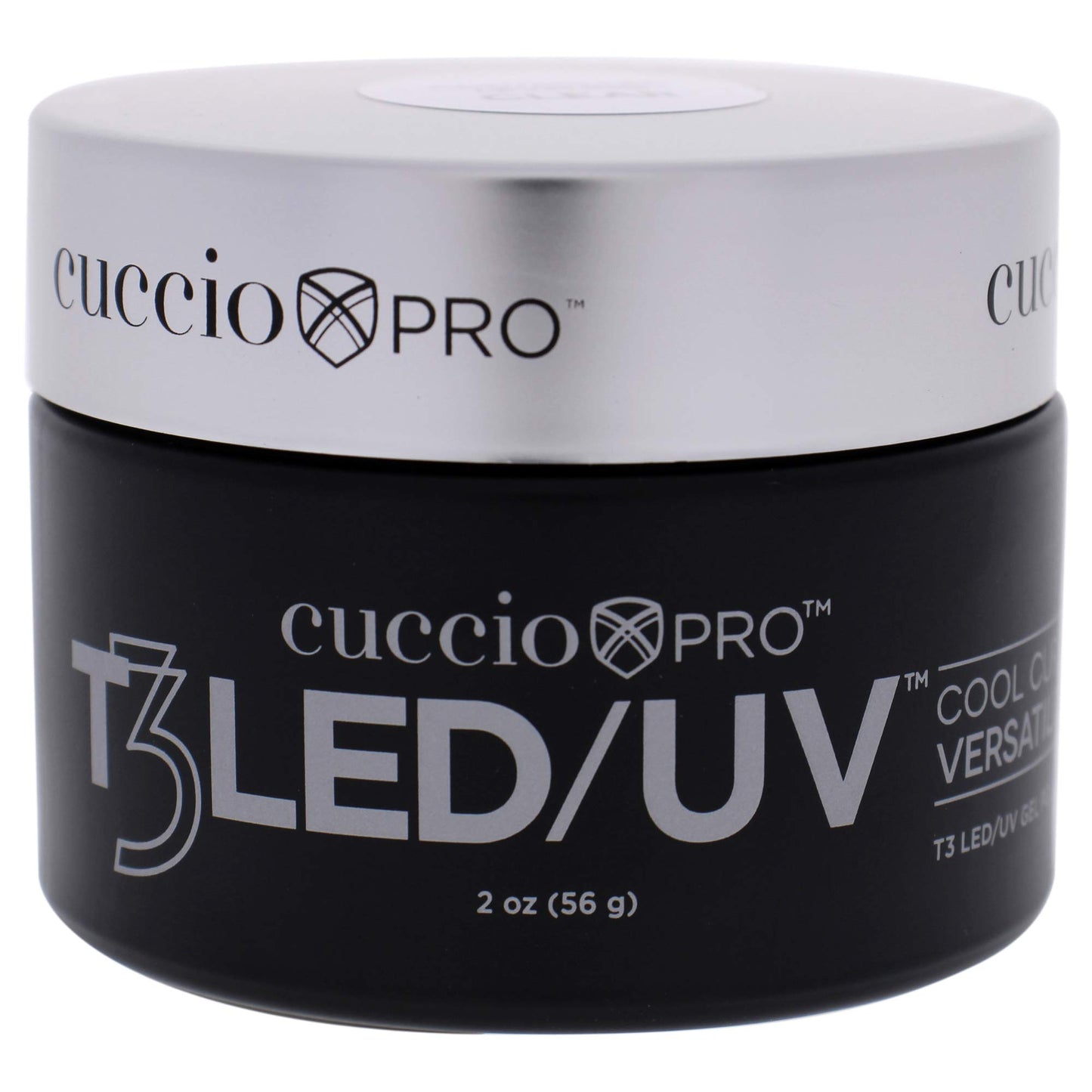 Cuccio Pro T3 LED/UV Cool Cure Versatility Gel - Controlled Levelling - Incredibly Flexible - Strong Adhesion - Thick Viscosity - Fast Application - Quick Cure - Clear - 2 Oz Nail Gel