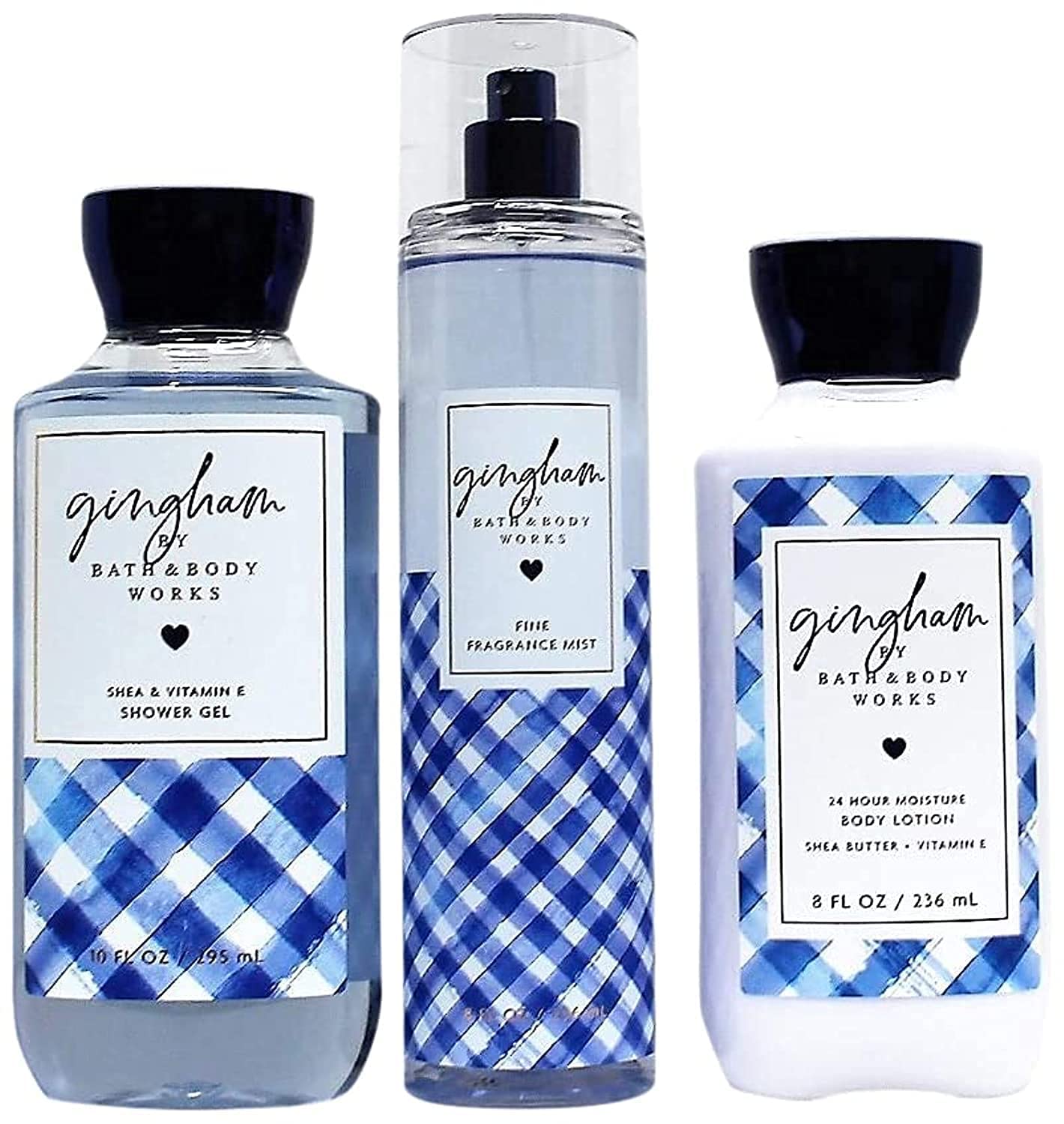 Gingham - The Daily Trio Gift Set Full Size - Shower Gel, Fine Fragrance Mist and Super Smooth Body Lotion - 2019