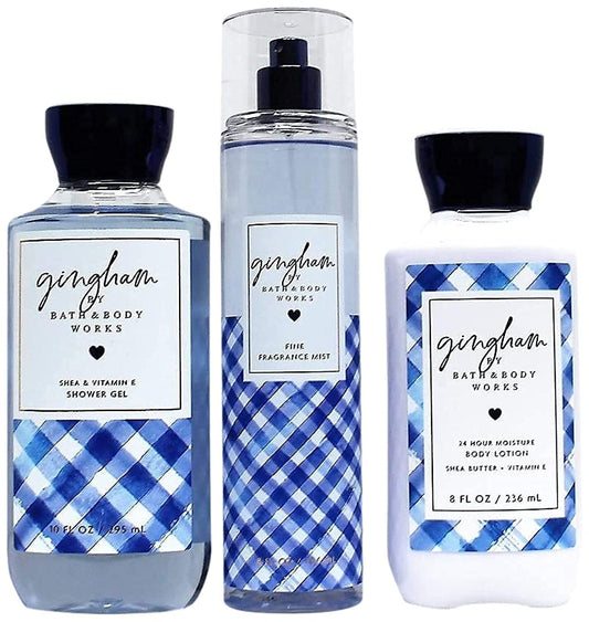 Gingham - The Daily Trio Gift Set Full Size - Shower Gel, Fine Fragrance Mist and Super Smooth Body Lotion - 2019