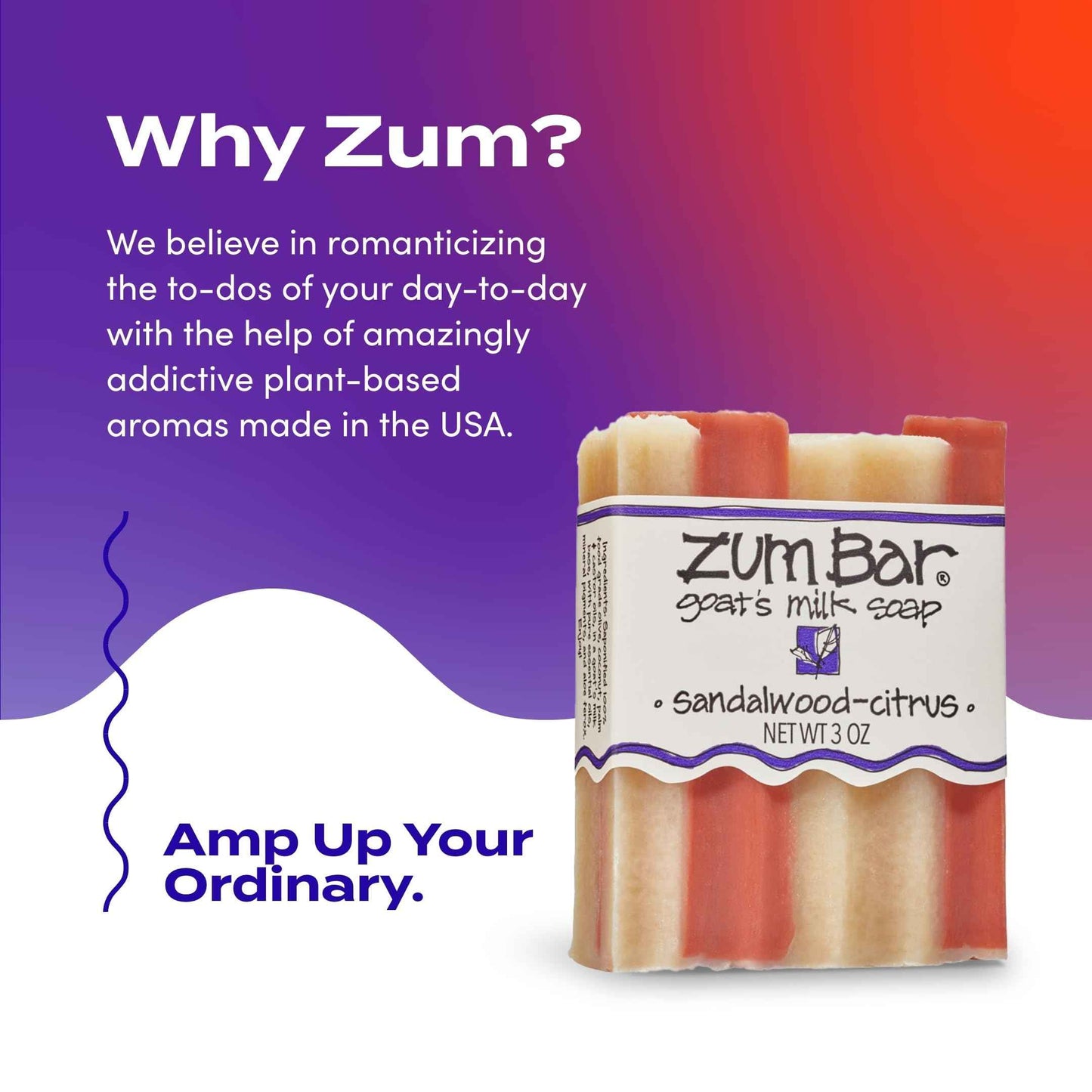 Indigo Wild Zum Goat's Milk Soap Bar - Bar Soap for Hands & Body Made with Essential Oils - 3 oz - Sandalwood-Citrus (6 Pack)