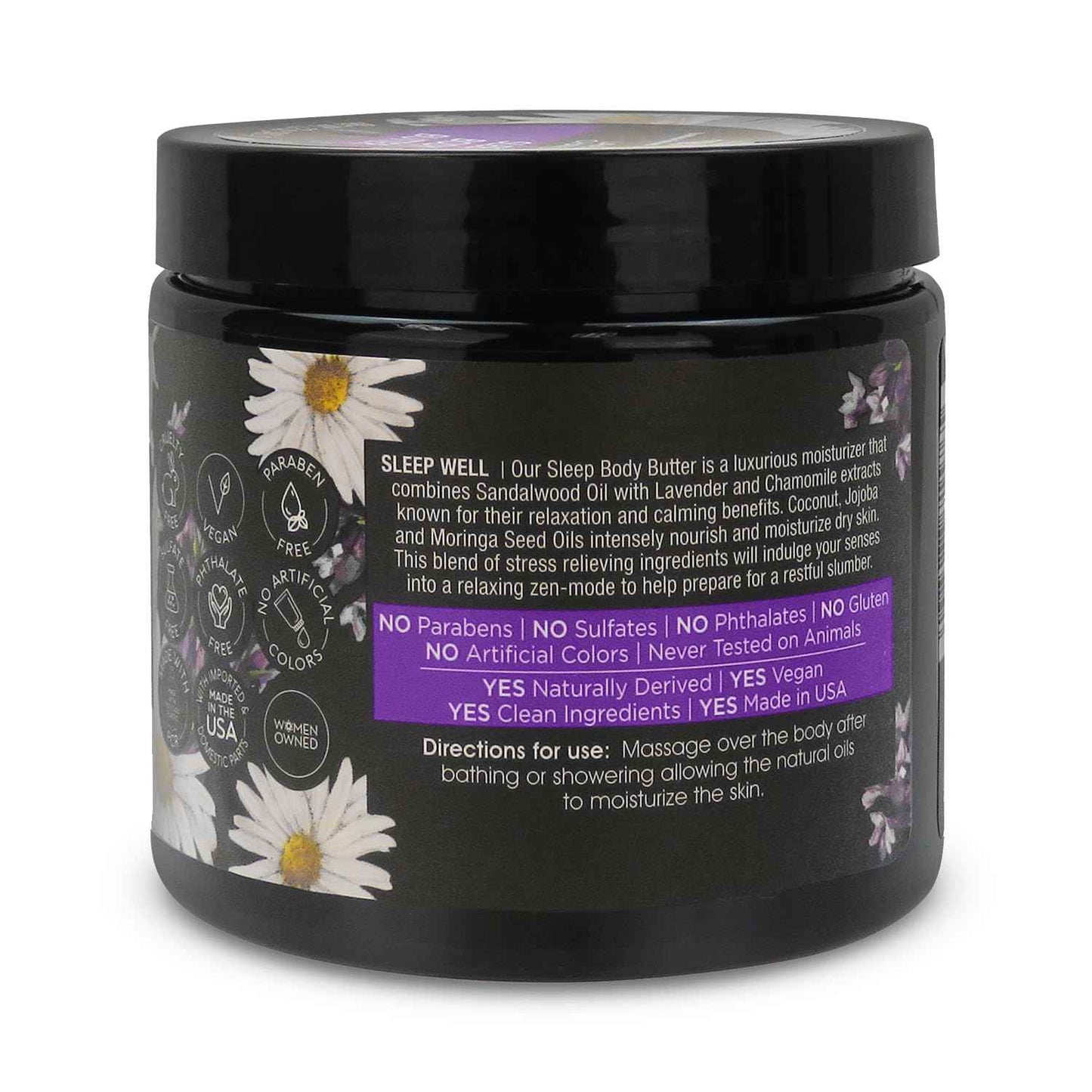 Nature's Beauty Lavender Chamomile Sleep Body Butter Multi-Pack - Sleep Well Luxury Rich Moisturizer, Relax + Calm Your Skin, Made w/Shea Butter, Jojoba + Moringa Seed Oils, 12 oz (2 Pack)