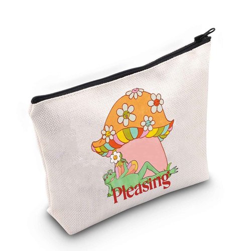 BLUPARK Singer Inspired Makeup Bag - Funny Music Fan Gift Zipper Pouch (Frog and Mushroom)