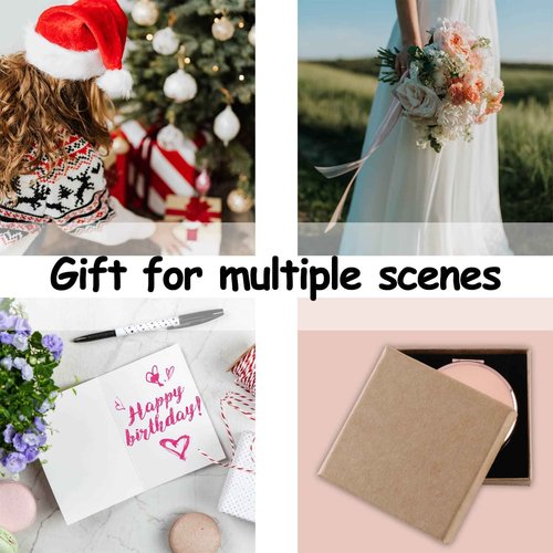 Cawnefil 80th Birthday Gifts for Women Rose Gold Compact Makeup Mirror - 80th Birthday Gift for Women, Perfect for Mom, Grandma, Sister, Friends