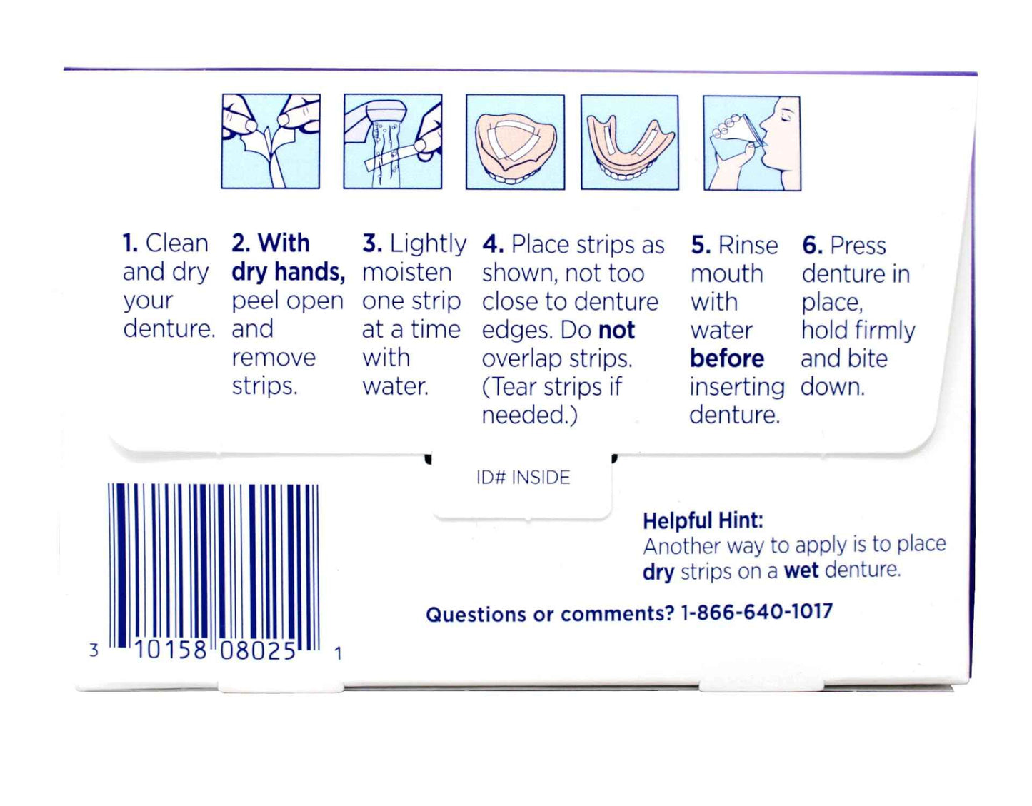 Super Poligrip Comfort Seal Denture and Partials Adhesive Strips, 40 Count (Pack of 4)