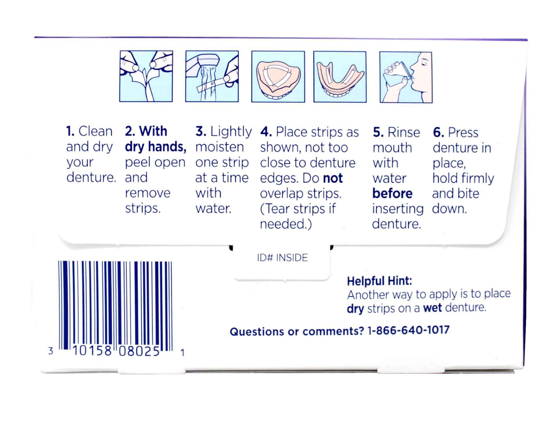 Super Poligrip Comfort Seal Denture and Partials Adhesive Strips, 40 Count (Pack of 4)