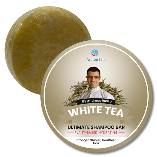 White Tea Shampoo Bar – Natural Solid Shampoo Bar and conditioner For Dry Hair, Hair Nourishment, Prevents Spilt Ends With Plant Based Hydrating SLS Free Shampoo Bar