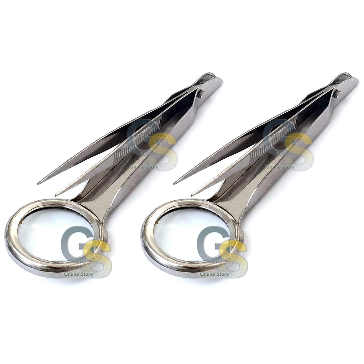 G.S 2 PCS MAGNIFYING TWEEZER WITH SPLINTER FORCEPS
