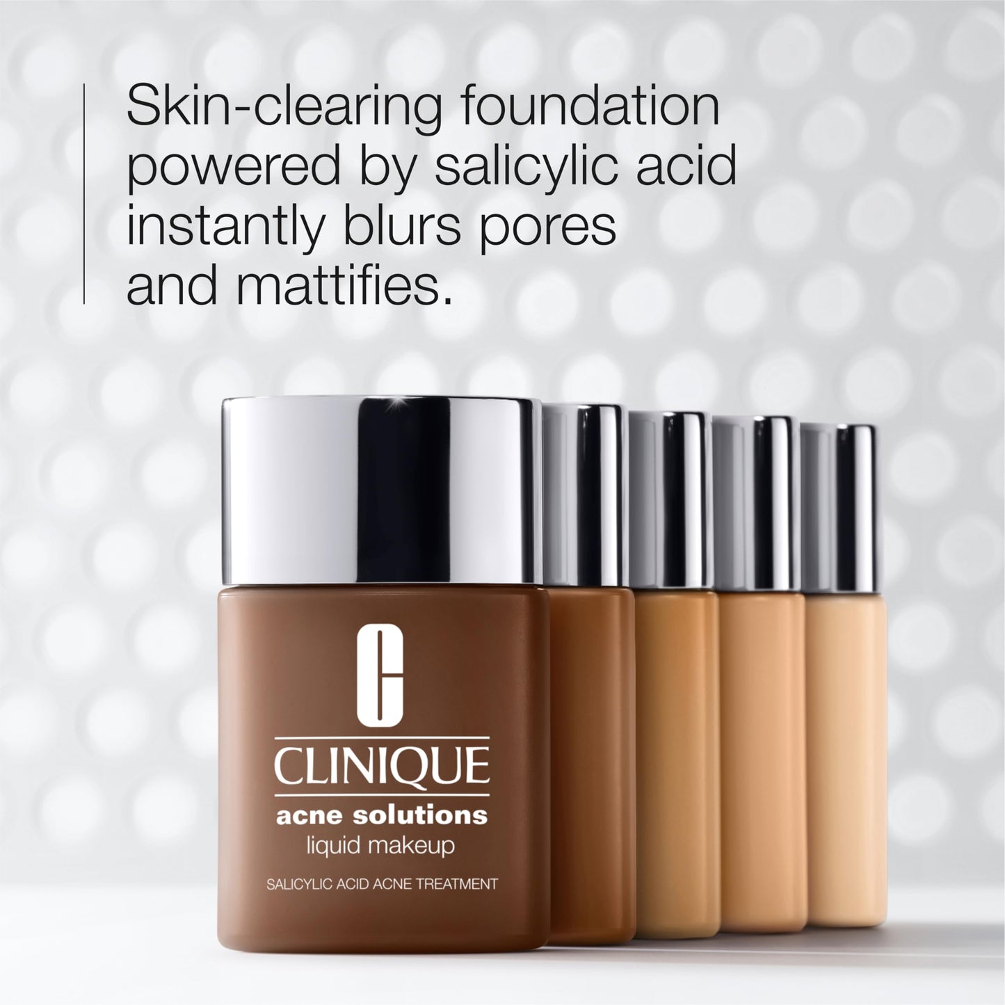 Clinique Acne Solutions Liquid Foundation Makeup With Salicylic Acid For Dry Combination to Oily Skin Types | Medium Coverage, Natural Matte Finish, Linen