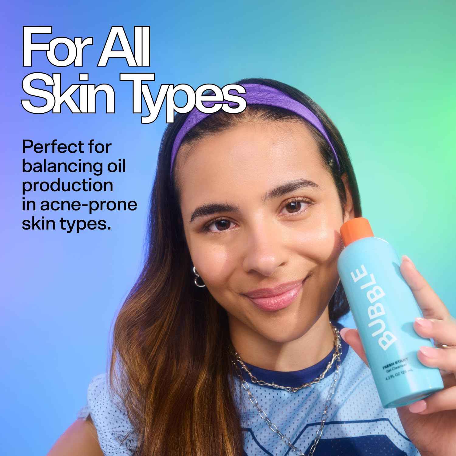 Bubble Skincare Fresh Start Exfoliating Gel Cleanser (125ml) + Level Up Balancing & Hydrating Face Moisturizer (50ml)