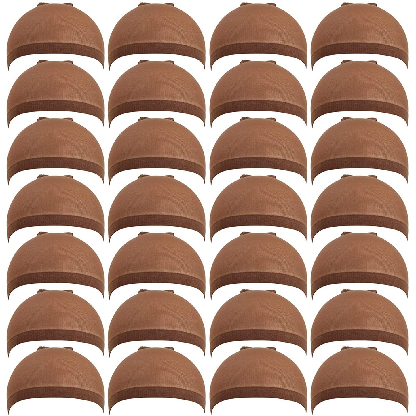 Teenitor 28 pack Brown Wig Caps,Elastic Nylon Stocking Caps