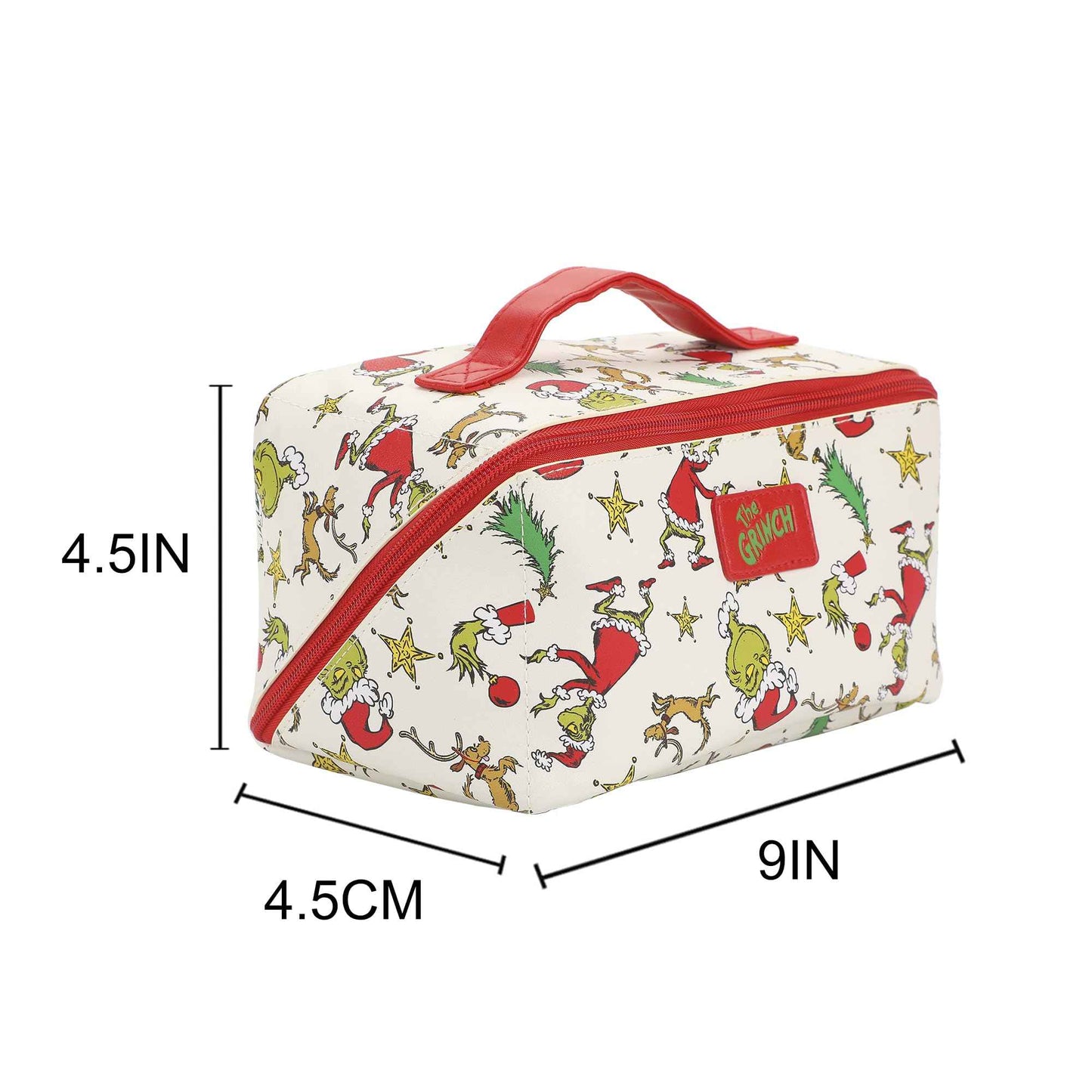 Bioworld The Grinch Holiday All-Over Print Women's Novelty Cosmetic Bag
