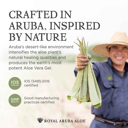 Aruba Aloe Pure Aloe Vera Gel – Soothes, Hydrates, and Refreshes Skin – 8.5 Oz Bottle