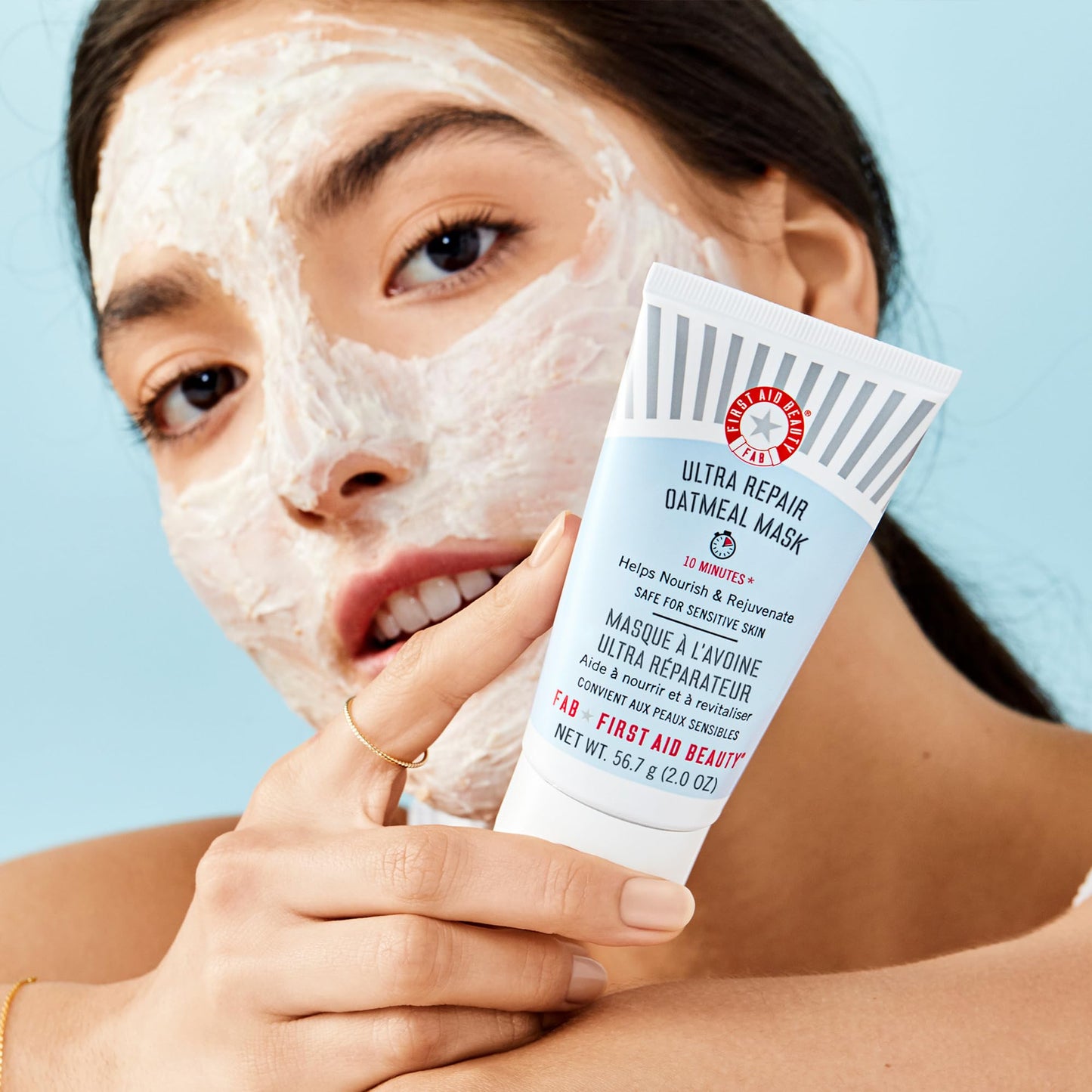 First Aid Beauty Ultra Repair Instant Oatmeal Mask – Hydrating Mask to Help Calm and Soothe Skin – 2 oz.