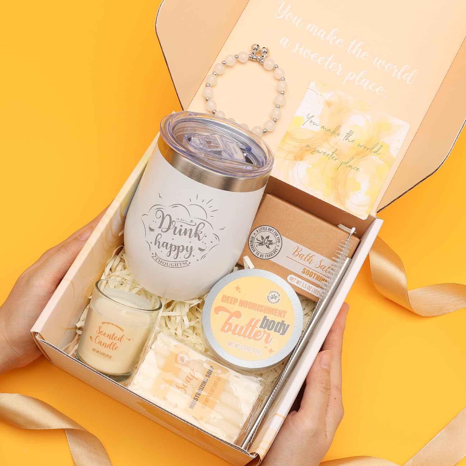 Gifts for Women BODY & EARTH Birthday Gift Sets, Vanilla Bath Set Spa Gifts for Women, 6pcs Womens Gift Vanilla Spa Kit for Christmas