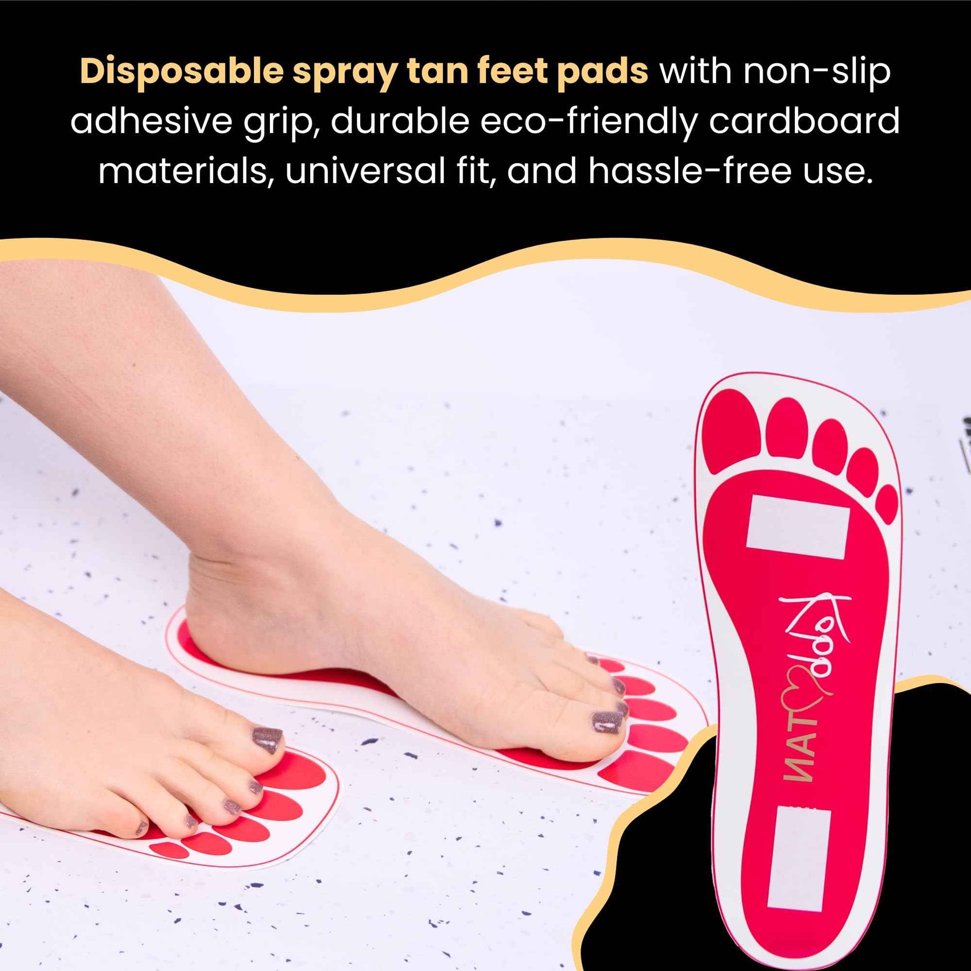 120 Pairs(240feets) Spray Tan Feet Pads Disposable & Economic Feet pads for Spray tanning,Use in Tanning booth,Sunless Tanning at Home or Beauty Salon-Non Slip- Comfortable-Hygienic-Ultra Bronzing