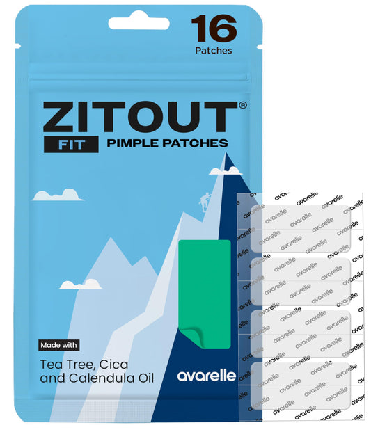 AVARELLE ZITOUT Large Hydrocolloid Pimple Strips | | Vegan Nose Patches for Pores Tea Tree | Chin Acne Patches for Face | Hydrocolloid Bandages for Acne | FSA & HSA Acne Treatment (L (Multi Purpose))