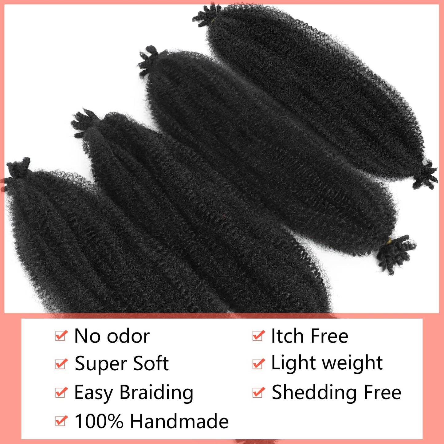 Anemoi Red Burgundy Marley Twist Braiding Hair, 10 Inch 4 Packs Springy Afro Kinky Twist Hair,Pre-Fluffed Spring Twist Hair Twisted Up Marley Hair For Black Women Crochet Braids(10inch,4packs,BUG#)