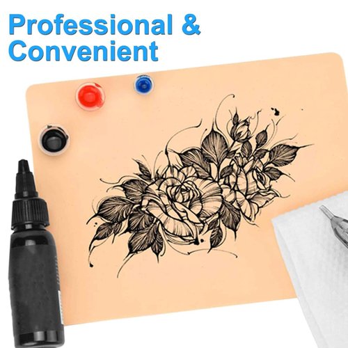 MIUXIA 20Pcs 3mm Fake Skin Tattoo Practice Skins 7.4x5.6" 3mm Thick Soft Silicone for Beginer and Artists Tattoo Supplies