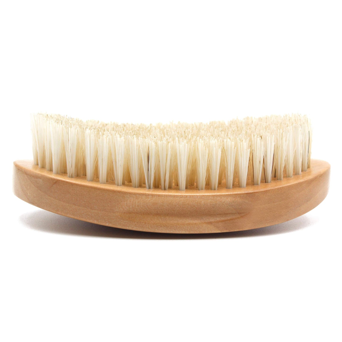 CQP Medium Firm Premium Mixed Boar Bristle Caesar Hairbrush (Light Oak)