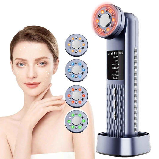 MASIKE Facial Massager for Face, Portable Electric Face Massager 7 in 1 Red Light Therapy Beauty Device Tool for Skin Care at Home