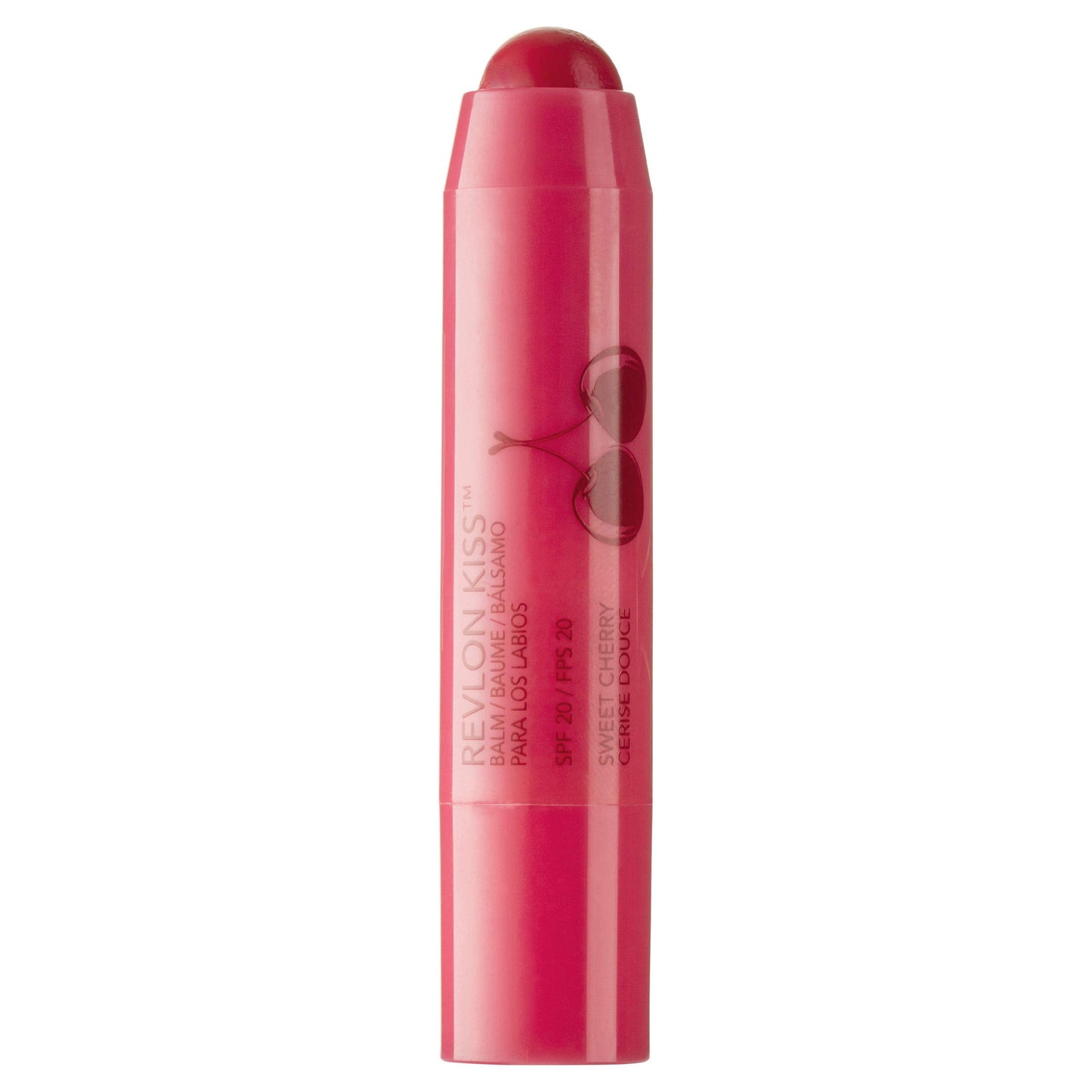 Revlon Lip Balm, Kiss Tinted Lip Balm, Face Makeup with Lasting Hydration, SPF 20, Infused with Natural Fruit Oils, 030 Sweet Cherry, 0.09 Oz