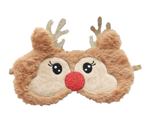 HXINFU Merry Christmas Eye Mask Elk Antler Sleep Mask for Men Blackout Funny Gifts