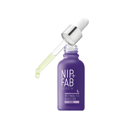 Nip+Fab Retinol Fix Booster Extreme 0.3% Retinol Liquid Drops for Face with Aloe Vera, Anti-Aging for Fine Lines and Wrinkles, 1 Fl. Oz.