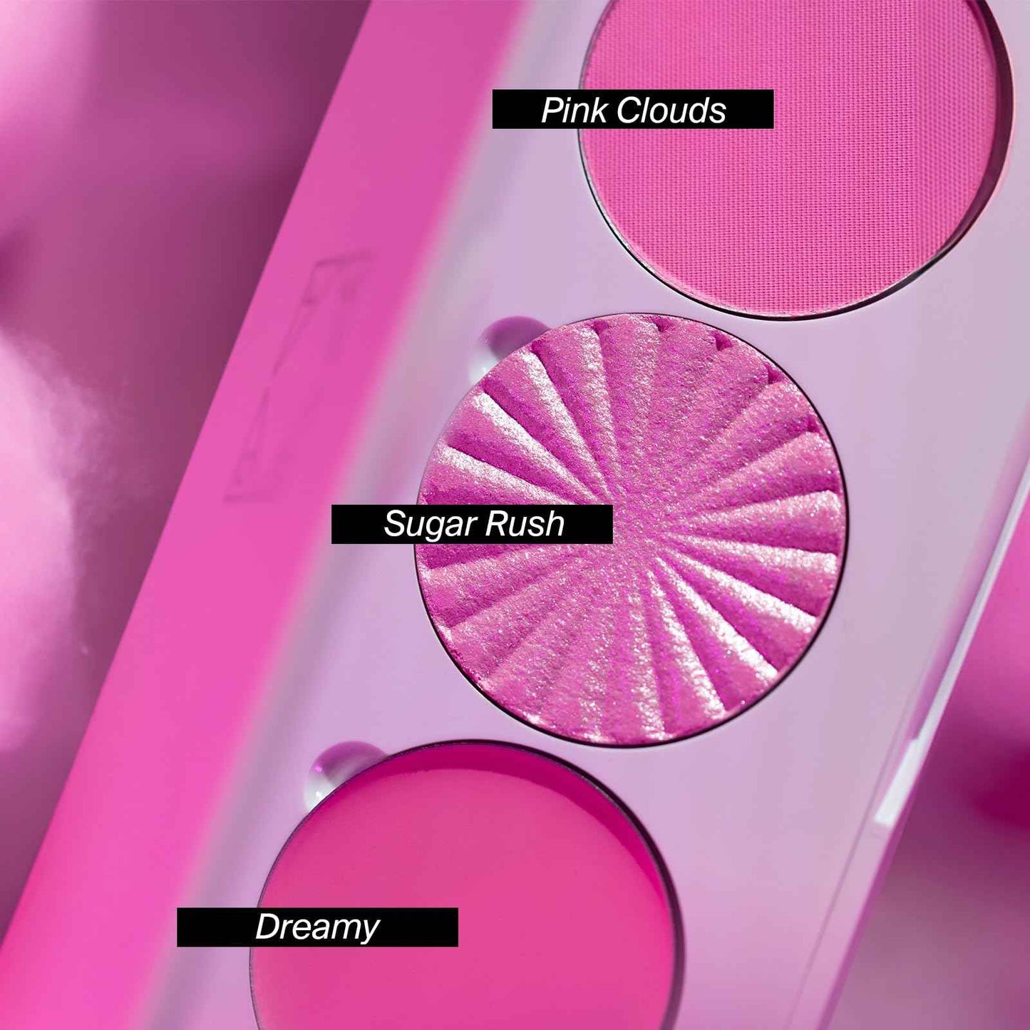 OFRA Midi Palette Cotton Candy Skies - Face Makeup Palette - 3 Pigmented Pink Blushes - Matte, Satin and Cream - Cruelty-Free Blush Palette, Highlighter Palette and Colorful Eyeshadow Palette