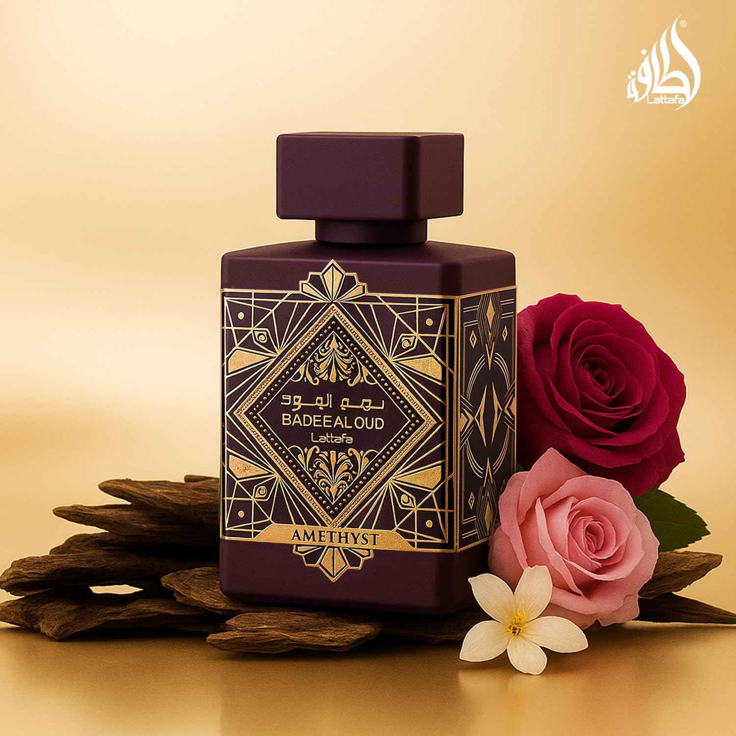 Lattafa Bade'e Al Oud Amethyst for Unisex Eau de Parfum Spray, 3.4 Ounce / 100 Ml