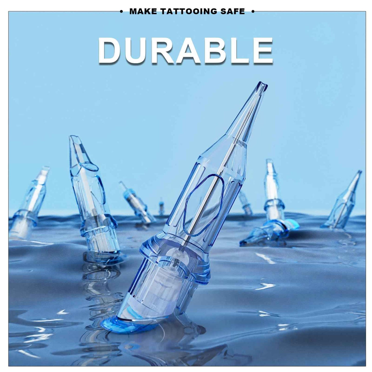 Emalla ELIOT Tattoo Cartridge Needles, 20Pcs Premium Tattoo Needles #10 Bugpin Curved Magnum Tattoo Cartridges 1023CML Tattoo Needles Diameter 0.30mm Long Taper 5.0mm for Machine Tattoo Supplies