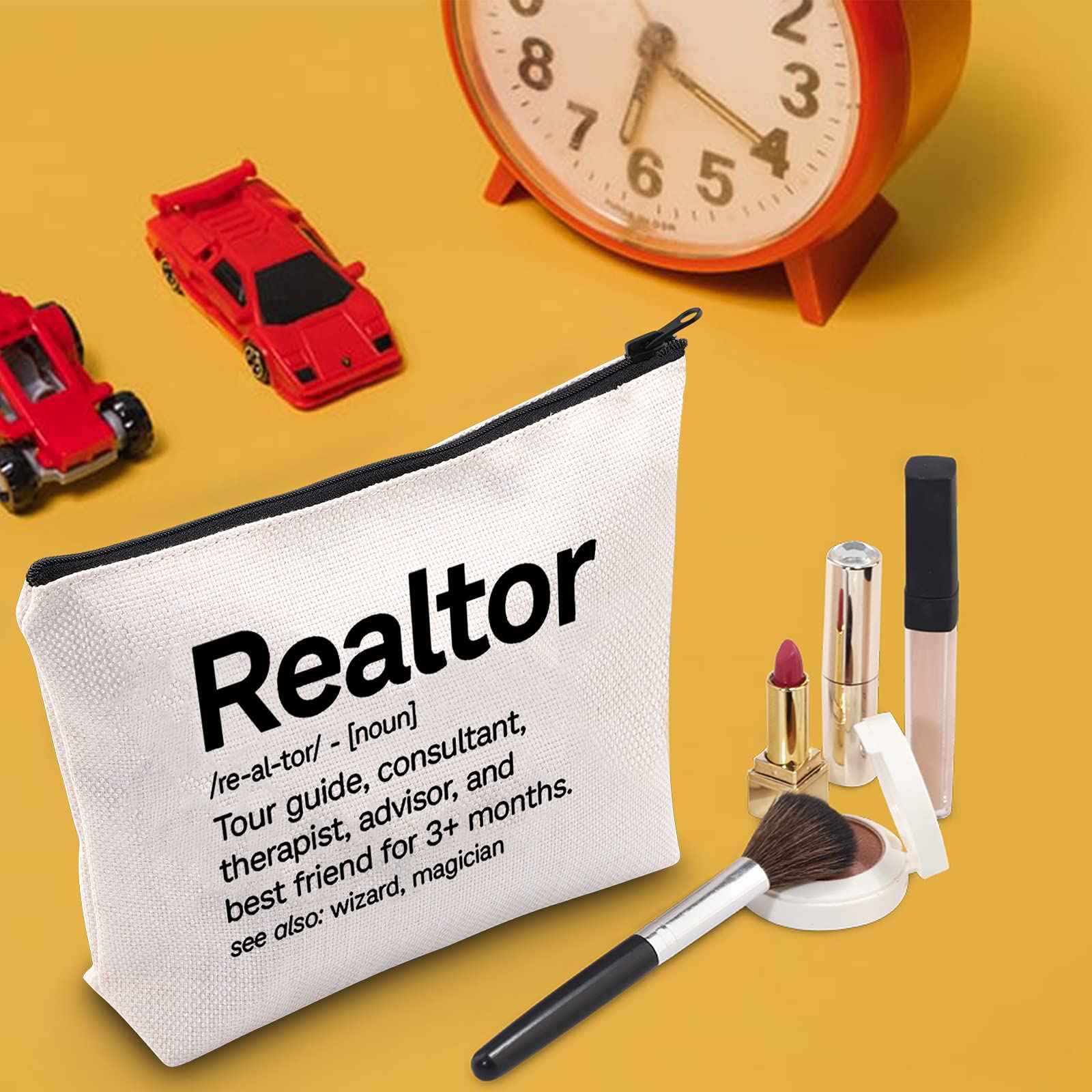 TSOTMO Realtor Makeup Bag Real Estate Agent Bag Seller Marketing Guide Gift Realtor Survival Kit Bag for Officers Thank You Gift