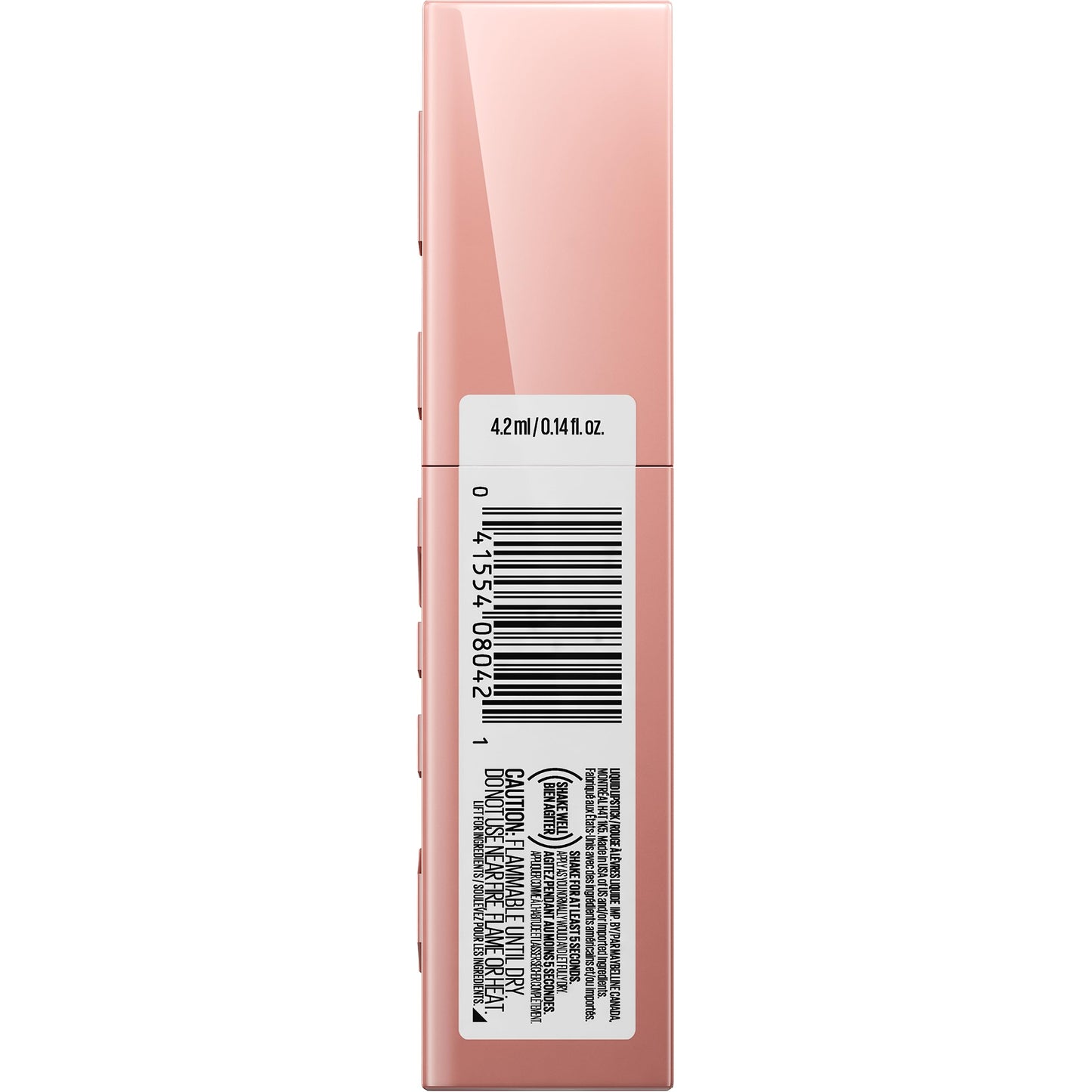 Maybelline Super Stay Vinyl Ink Longwear No-Budge Liquid Lipcolor Makeup, Highly Pigmented Color and Instant Shine, Captivated, Pink Lipstick, 0.14 fl oz, 1 Count