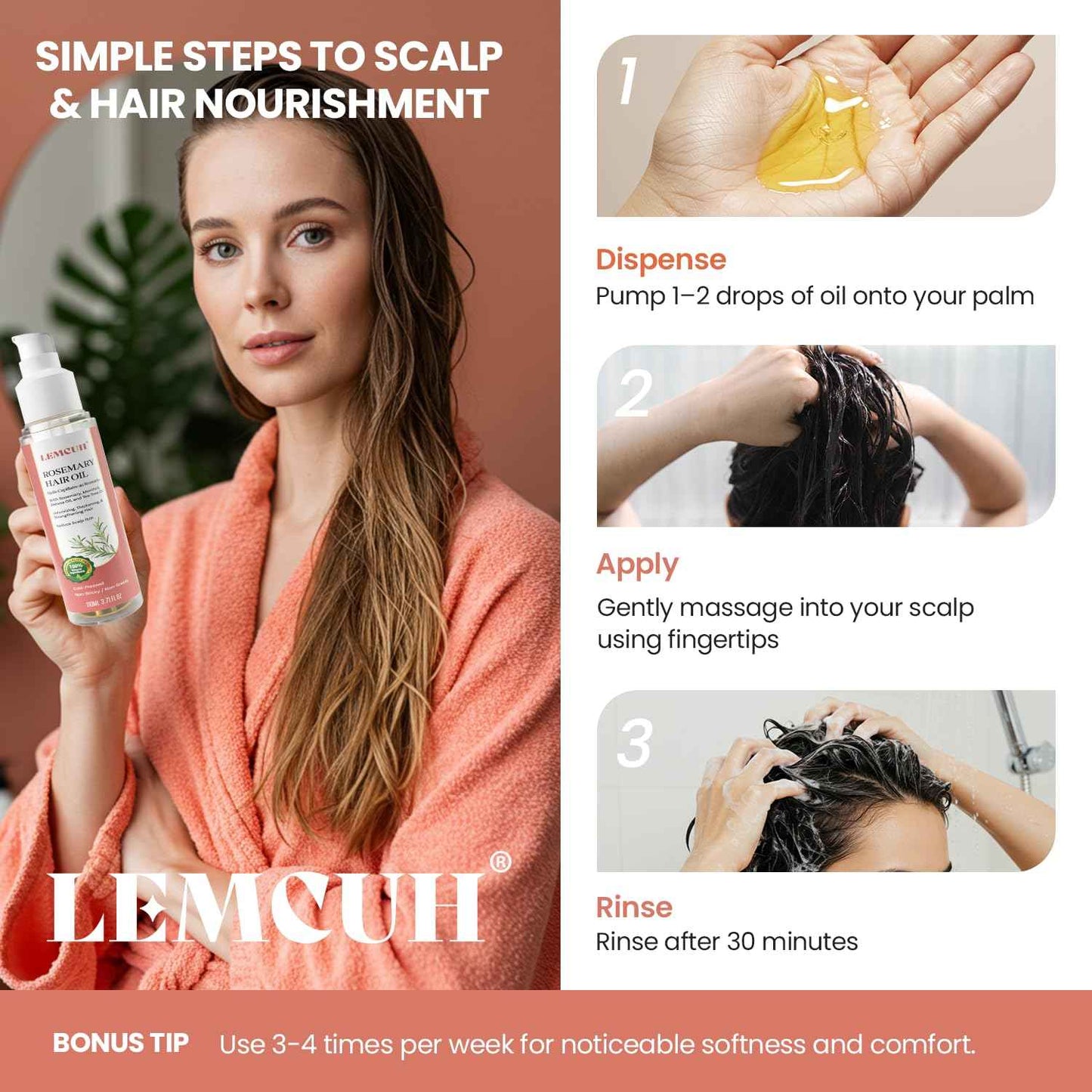 Hair Growth Serum Oil for Women, 100% Vegan Herbal Extracts, Follicle Activating Scalp Serum, Root Revive for Thicker Fuller Hair, Hair Loss, Shedding, Dry & Damaged Hair Treatment, 3.7 fl oz