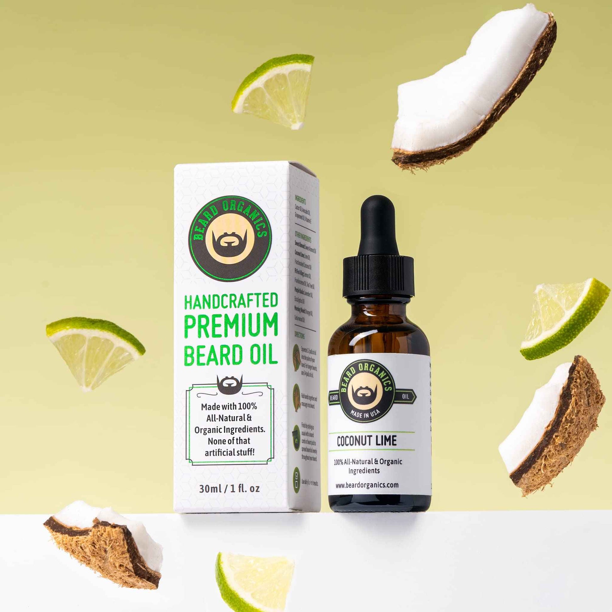 Beard Organics Coconut Lime Beard Oil | Coconut & Lime Scent
