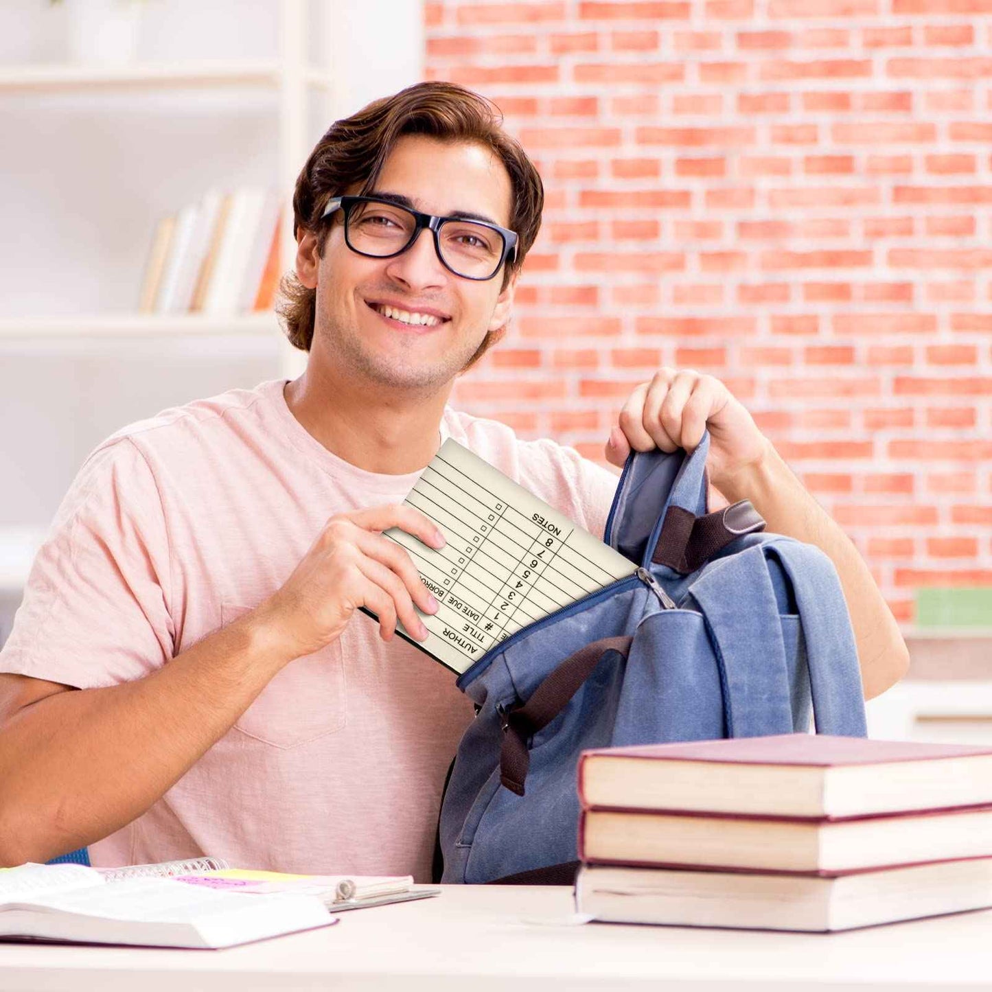 Yinder 12 Pcs Librarian Gifts for Book Lovers Thank You Library Card Pouch Bulk Teacher Librarian Appreciation Gifts for School Library Zipper Pouch Date Stamp(Classic Style)