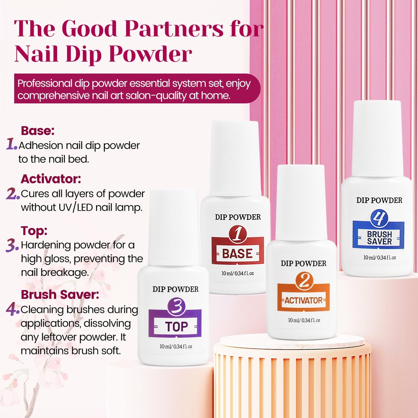 OpenLive 60Pcs Nail Dip Powder Kit—Suitable For Professionals And Beginners, a Good Choice For a Gift For a Lady!