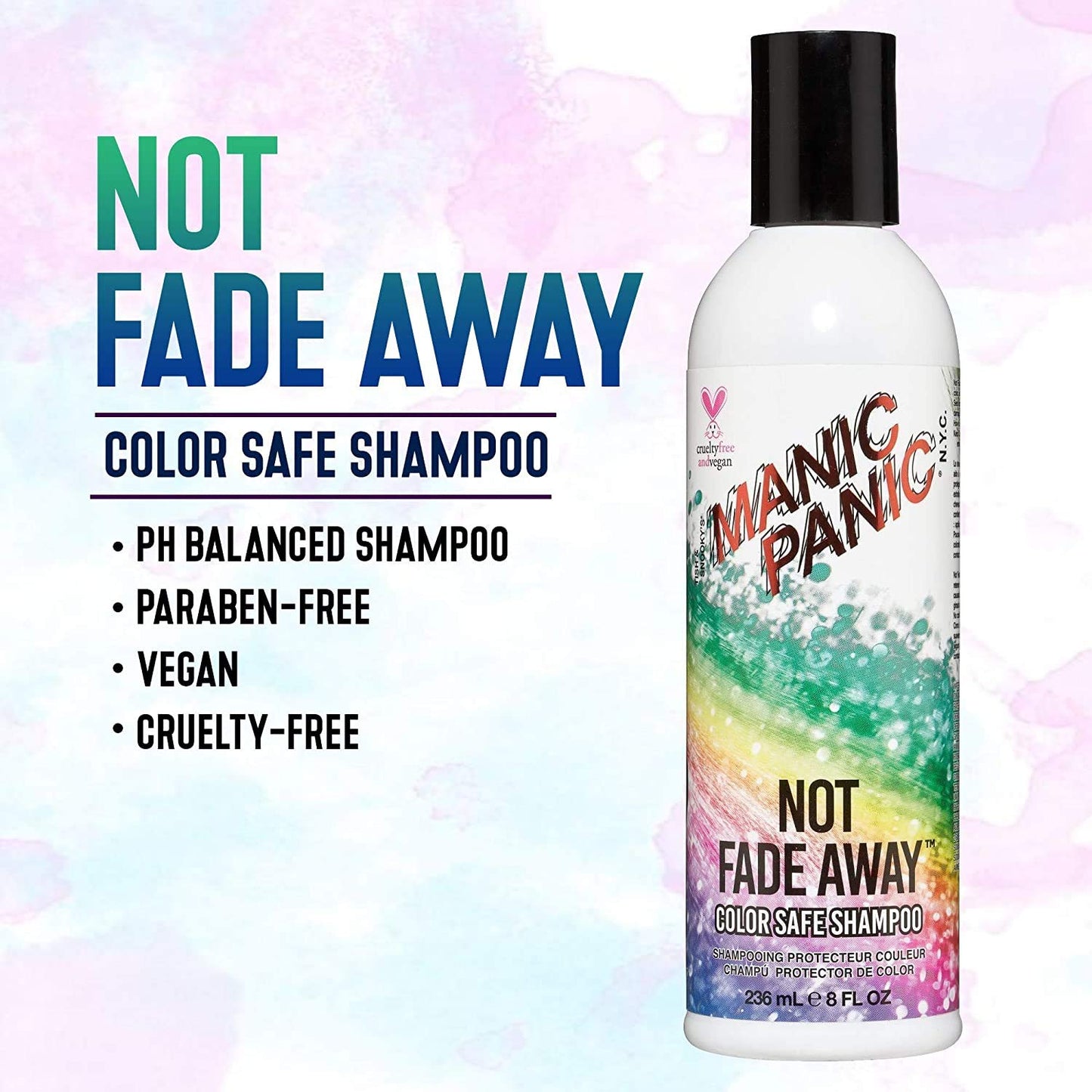 MANIC PANIC Shampoo & Conditioner For Color Treated Hair Set - Extend Color - Sulfate & Paraben Free - Vegan & Cruelty Free Moisturize & Volumize - Repair Damaged Hair & Prevent Tangling (8oz Bottles)