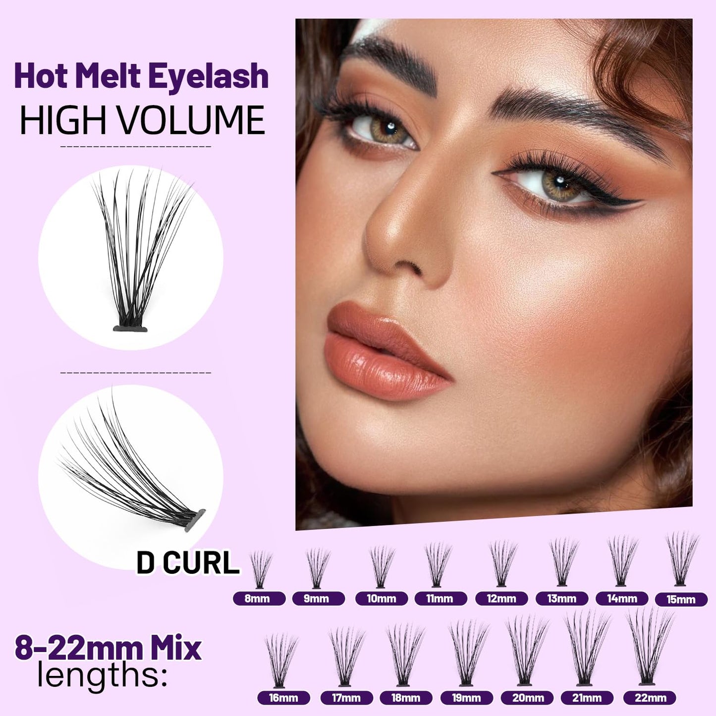 Bodermincer 20D 8-20mm To Choose 8-10-12-14mm MIX/14-16-18-20mm MIX rofessional Makeup Individual Cluster Eyelashes Grafting Fake False Eyelashes Eyelash Extension Individual Eyelash Bunche (20D-13mm)