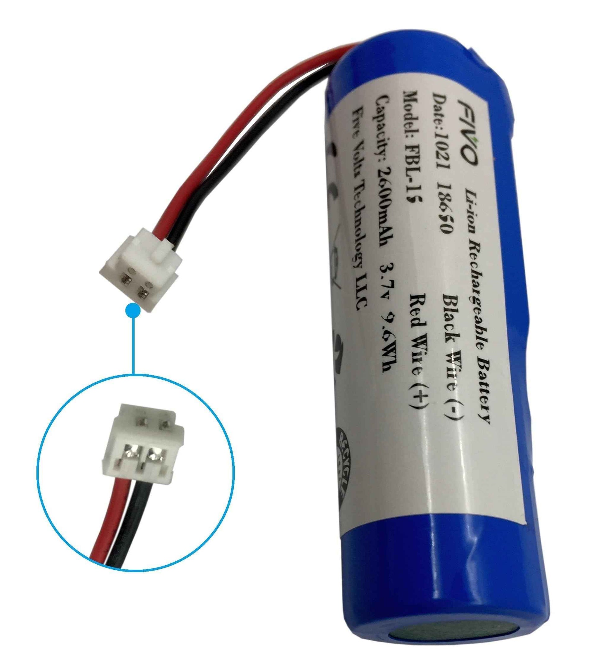 FIVO Replacement Battery for Wahl Clipper 5 Star Magic Clip Cordless, Senior Cordless, Sterling 4, Lithium Ion Cordless, Designer, Beretto, Super Taper Cordless, 93837-001, 3.7V 2600mAh